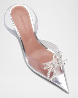 Rosie Clear Bow Halter Pumps