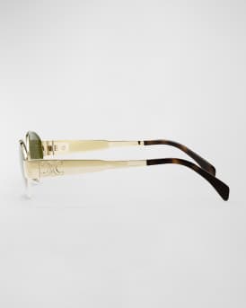 Triomphe Oval Metal Sunglasses