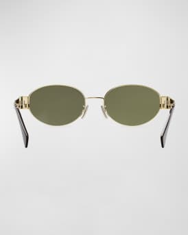 Triomphe Oval Metal Sunglasses
