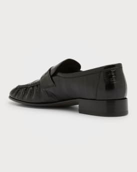 Soft Leather Flat Loafers