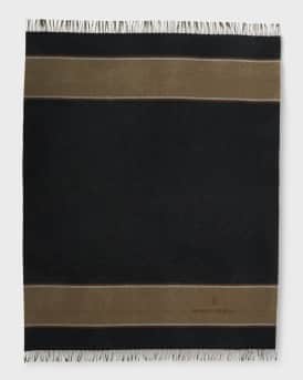 Tritone Striped Cashmere Throw Blanket