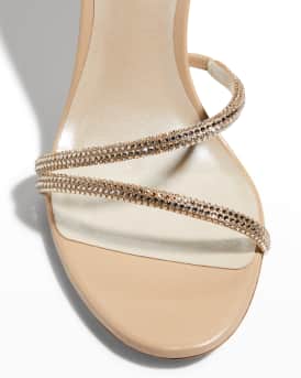Snake-Wrap Strass Stiletto Sandals
