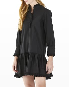 dress that is longer in the back Lady Black Tie - Beatrice Gown - A-line Dress With Draped Cowl Back main image 1