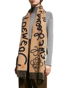 LOEWE ロエベ バンダナ・スカーフ - 4502525L0011 LOEWE - ロエベ LOEWE スカーフ 総柄 シルク100％ レディース