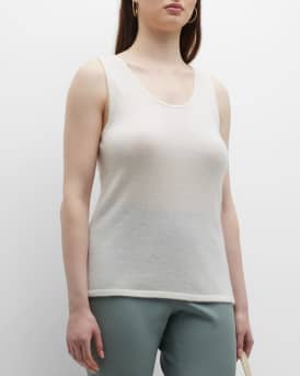 Plus Size Scoop Neck Cashmere Tank