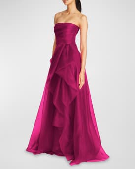 Teresa Draped Strapless Gown