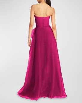 Teresa Draped Strapless Gown