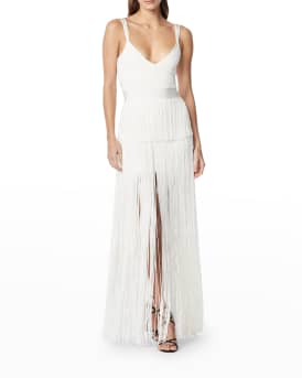 Herve leger dress fringe clearance