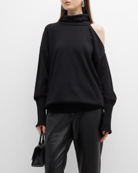 Marella Indira Cold Shoulder Turtleneck Sweater Neiman Marcus