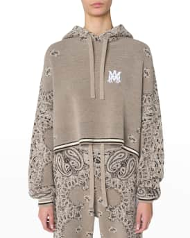 Amiri Monogram-embroidered Bandana Oversized Cashmere Hoodie In