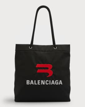 大注目 Balenciaga bag shopping Explorer nylon Black トートバッグ