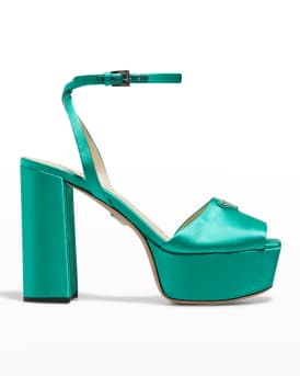 Quarter strap platform sandal prada online