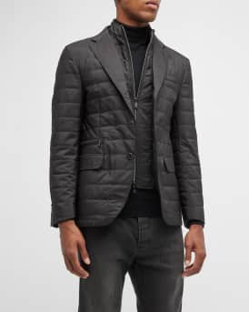 Corneliani Men s Quilted Travel Blazer w Detachable Bib Neiman Marcus