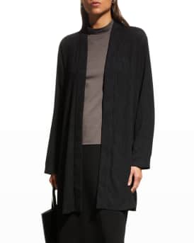 Eileen Fisher Crinkled Open Front Jacket Neiman Marcus
