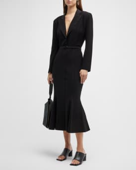 Belted Blazer Midi Dress