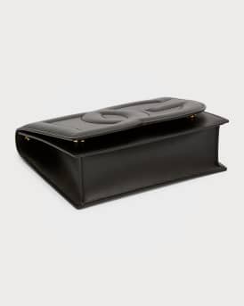 DG Logo Flap Leather Shoulder Bag