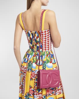 DG Logo Flap Leather Shoulder Bag