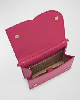 DG Logo Flap Leather Shoulder Bag