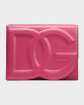 DG Logo Flap Leather Shoulder Bag
