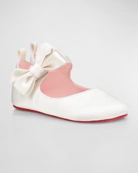 Girl's Lou Satin Bow Ballet Flats, Baby