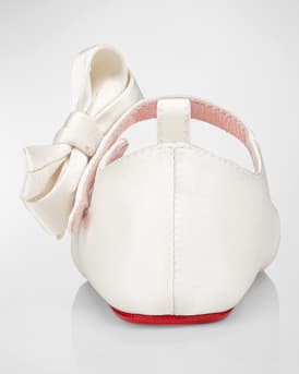 Girl's Lou Satin Bow Ballet Flats, Baby