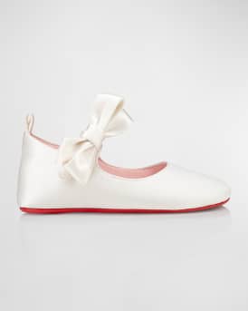 Girl's Lou Satin Bow Ballet Flats, Baby