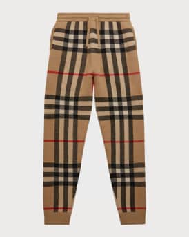 Burberry Boy s Gerard Check Jogger Pants Size 3 14 Neiman Marcus