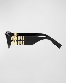 Logo Oval Acetate Sunglasses