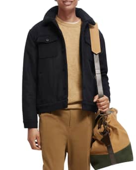 Scotch and soda hotsell suede trucker jacket