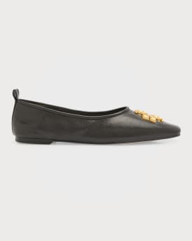 Tory Burch Eleanor Leather Medallion Ballerina Flats