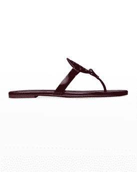 Tory burch miller clearance medallion leather flat thong
