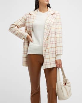 Theory plaid blazers shop