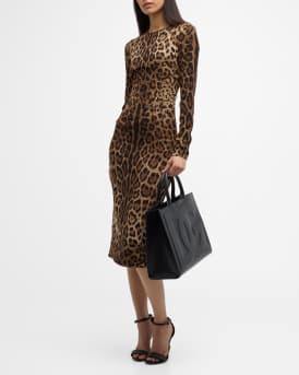Beatrice DG Embossed Logo Calfskin Tote Bag
