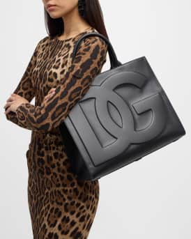 Beatrice DG Embossed Logo Calfskin Tote Bag