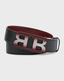 Bally Men s BB Buckle Reversible Leather Belt Neiman Marcus