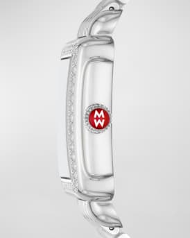 Deco Mid Diamond and Mother-of-Pearl Dial Watch in Stainless Steel