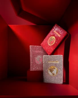 Allover Crystal Passport Holder