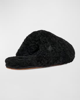 Maxi Curly Shearling Slide Slippers 