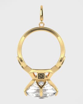 Farah Khan Atelier 18K Yellow Gold Diamond Ring Charm Neiman Marcus