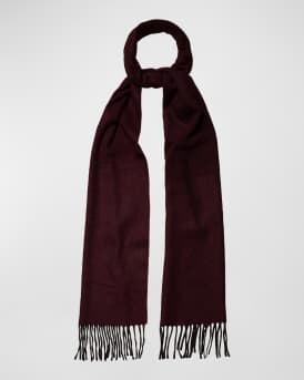 Eton Men's Herringbone-Print Wool Scarf | Neiman Marcus