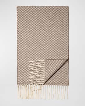 Brown Knitted Wool Scarf - Eton