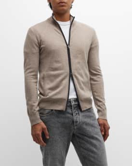 Neiman Marcus Cashmere Collection Men s Cashmere Full Zip Cardigan Neiman Marcus
