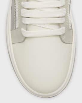 Men's Leather Low-Top Zip Sneakers