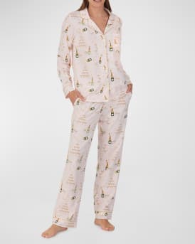 BedHead Pajamas Women's Classic Stripe Pajama Set, Blue 3D, XS at