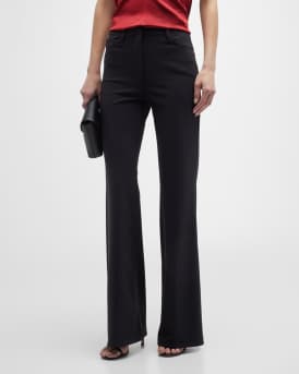 Theory Demitria High-Rise Precision Ponte Flare Pants
