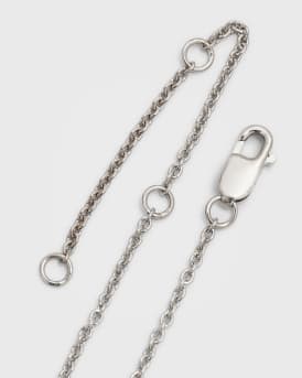 Lab Grown Diamond 18K White Gold Round Cross Pendant Necklace, 5.5tcw