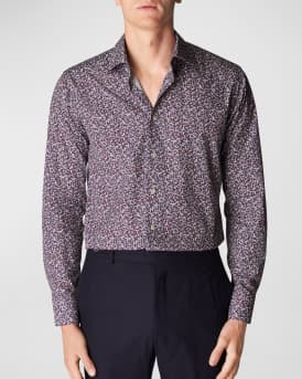 Eton Men's Contemporary-Fit Floral Dress Shirt | Neiman Marcus