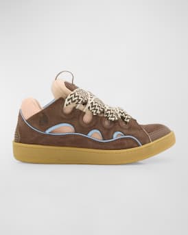 Men's Leather Low-Top Curb Sneakers