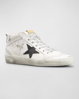 Mid Star Leather Wing-Tip Sneakers
