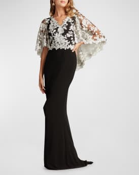 Tadashi shoji floral embellished gown 2025
